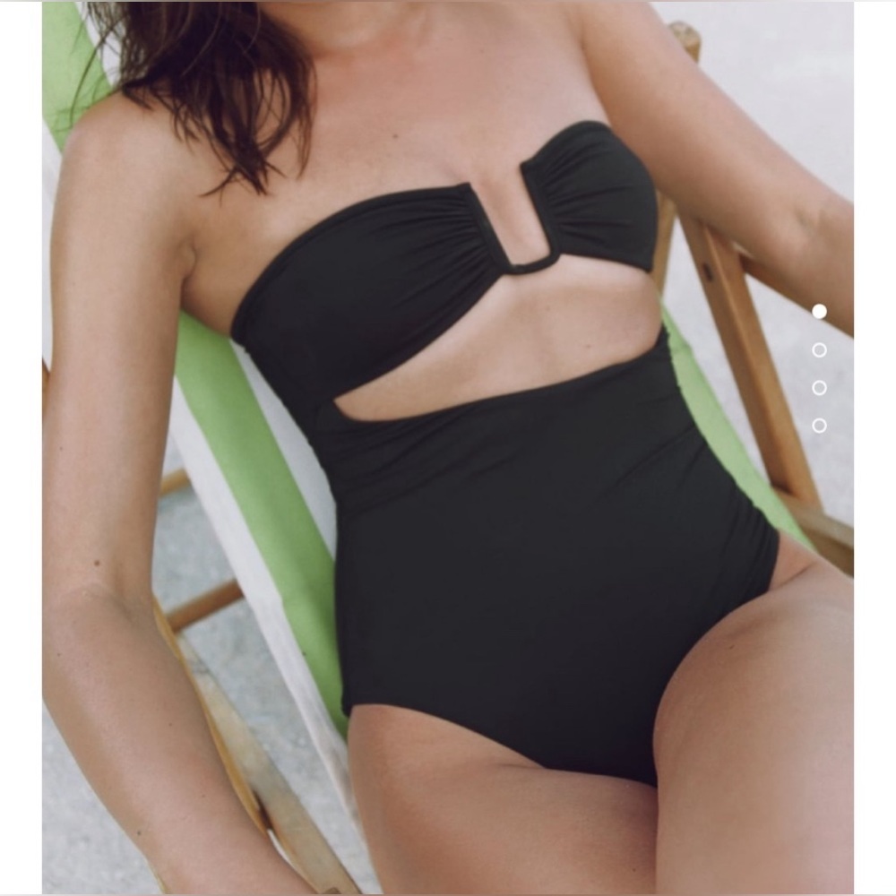 Zara Black Cutout Swimsuit NEW